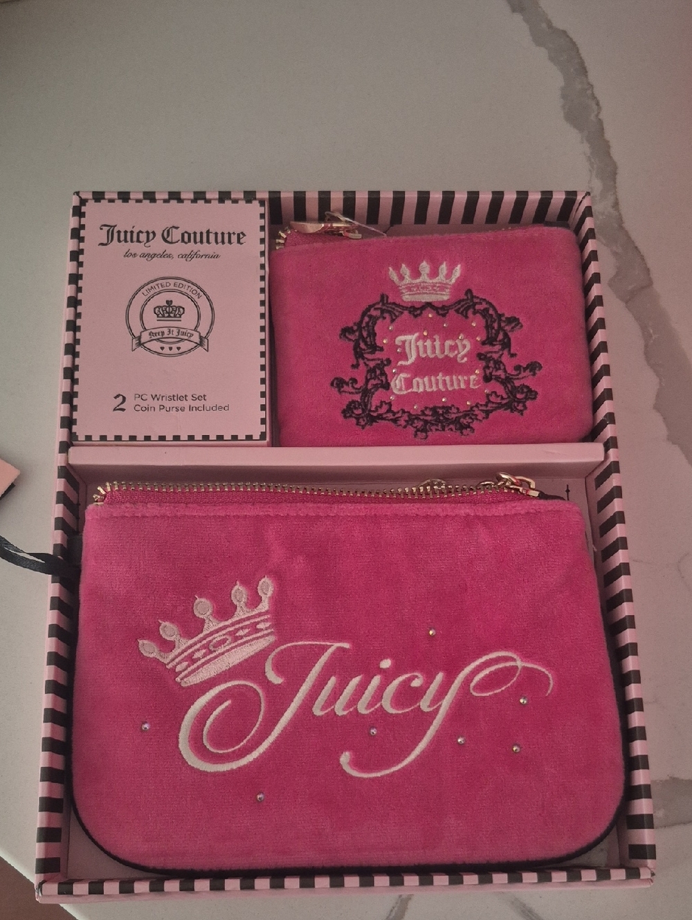 Juicy Couture 2pc Wristlet Set (NEW)